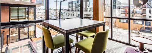 Stay productive and connected at home in the various office and private spaces at AMLI Wallingford business center