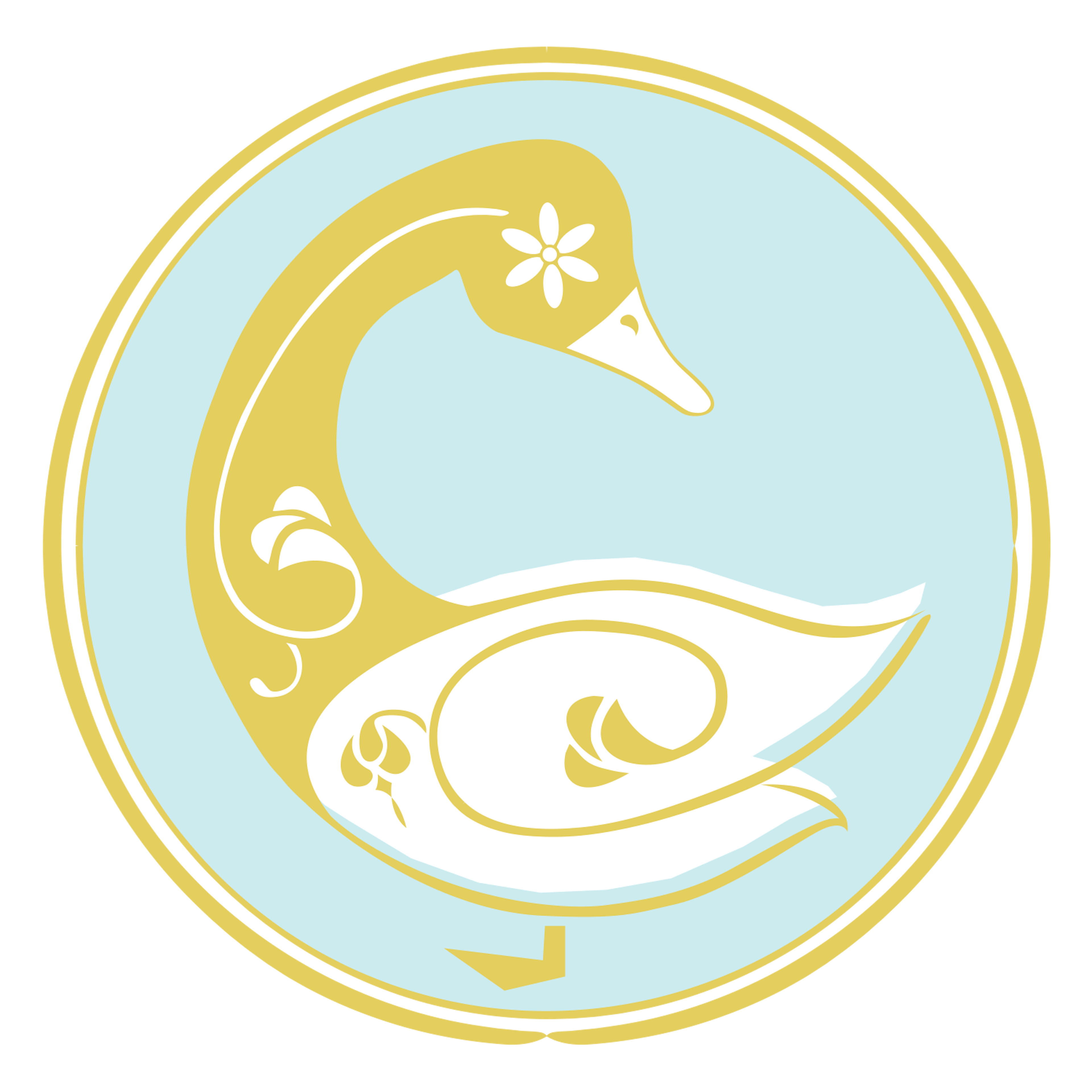 Yellow bird against a blue background