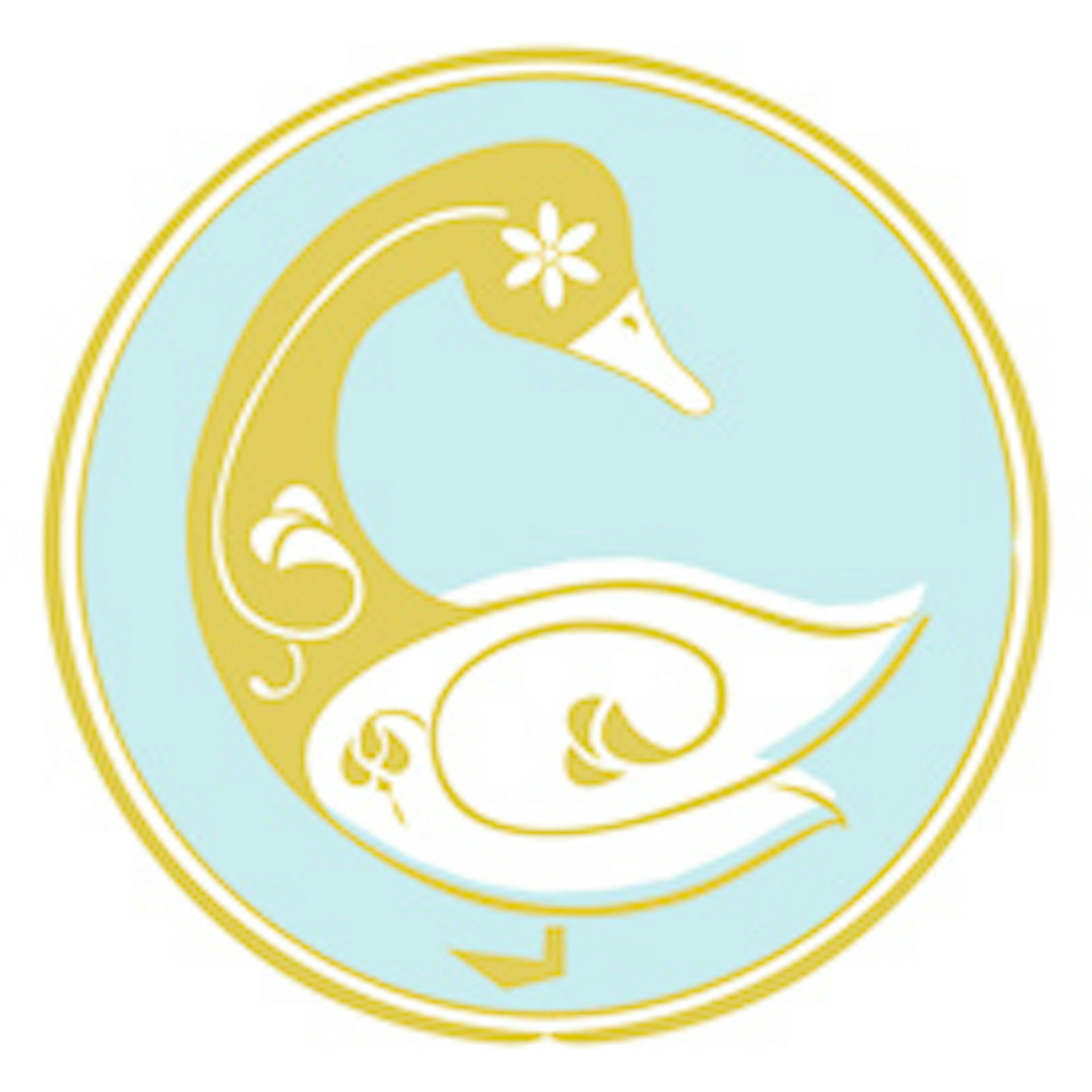 Yellow bird against a blue background
