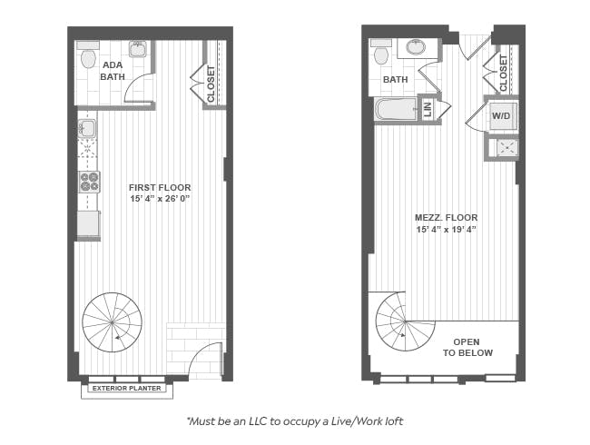 L610 floor plan, 1 Bedroom, 1 Bathroom at AMLI Evanston apartments