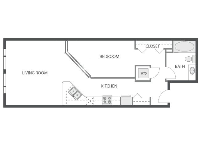 E3 floor plan, Studio, 1 Bathroom at AMLI 535 apartments