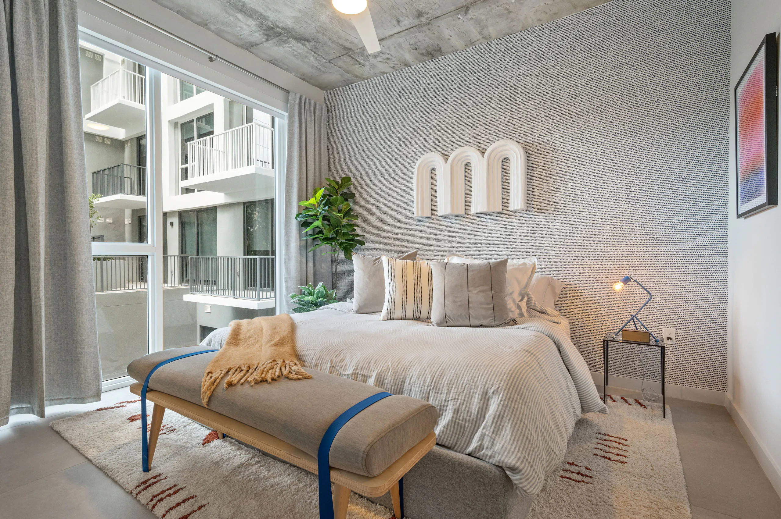 AMLI Wynwood bedroom interior photo - Miami, FL