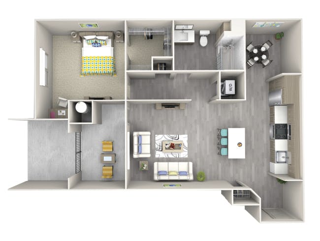 A4 floor plan, 1 Bedroom, 1 Bathroom at AMLI Camarillo apartments