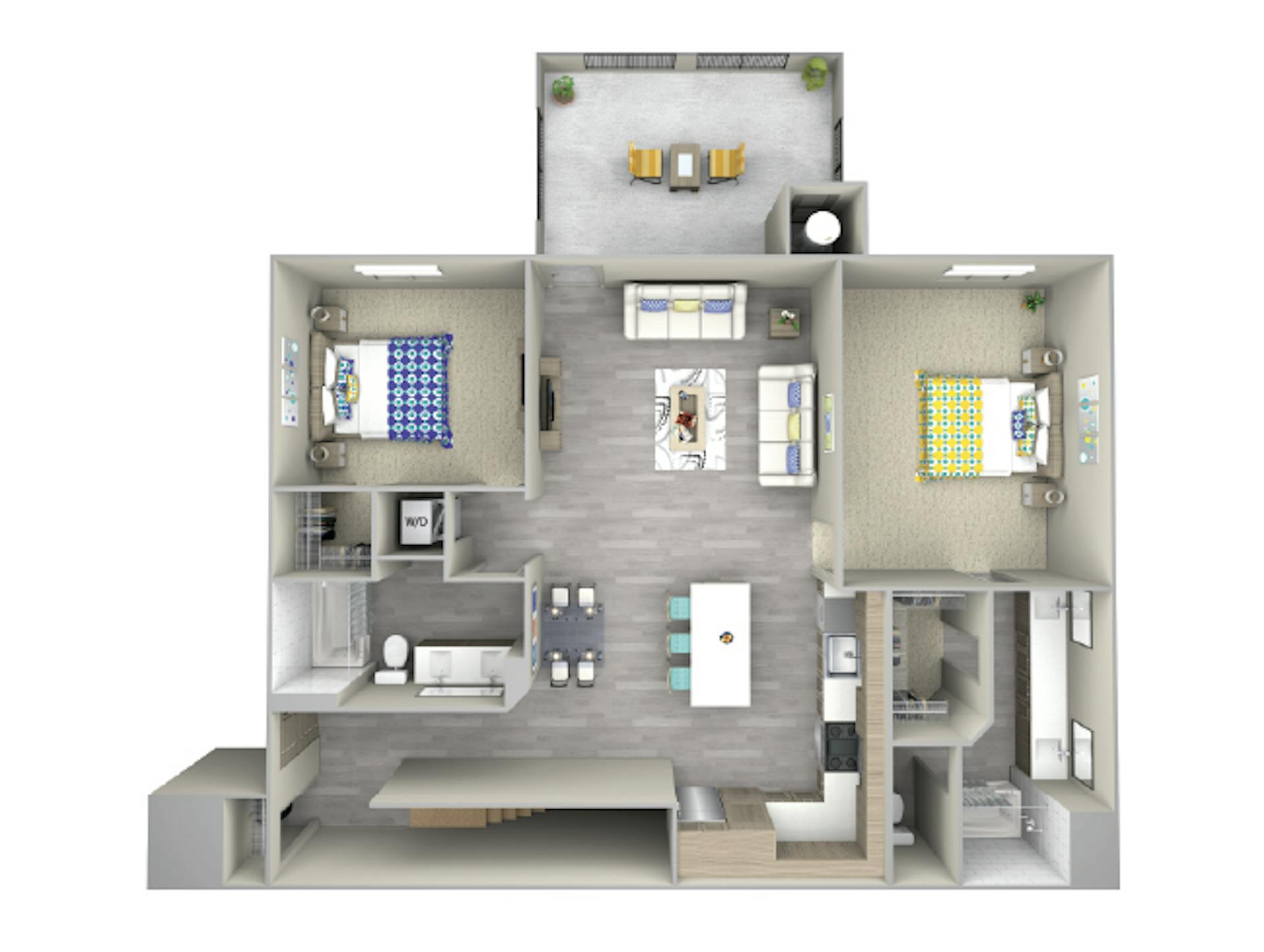 C5 floor plan, 2 Bedroom, 2 Bathroom at AMLI Camarillo apartments