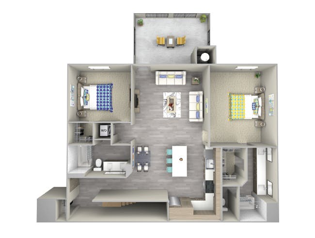 C5 floor plan, 2 Bedroom, 2 Bathroom at AMLI Camarillo apartments