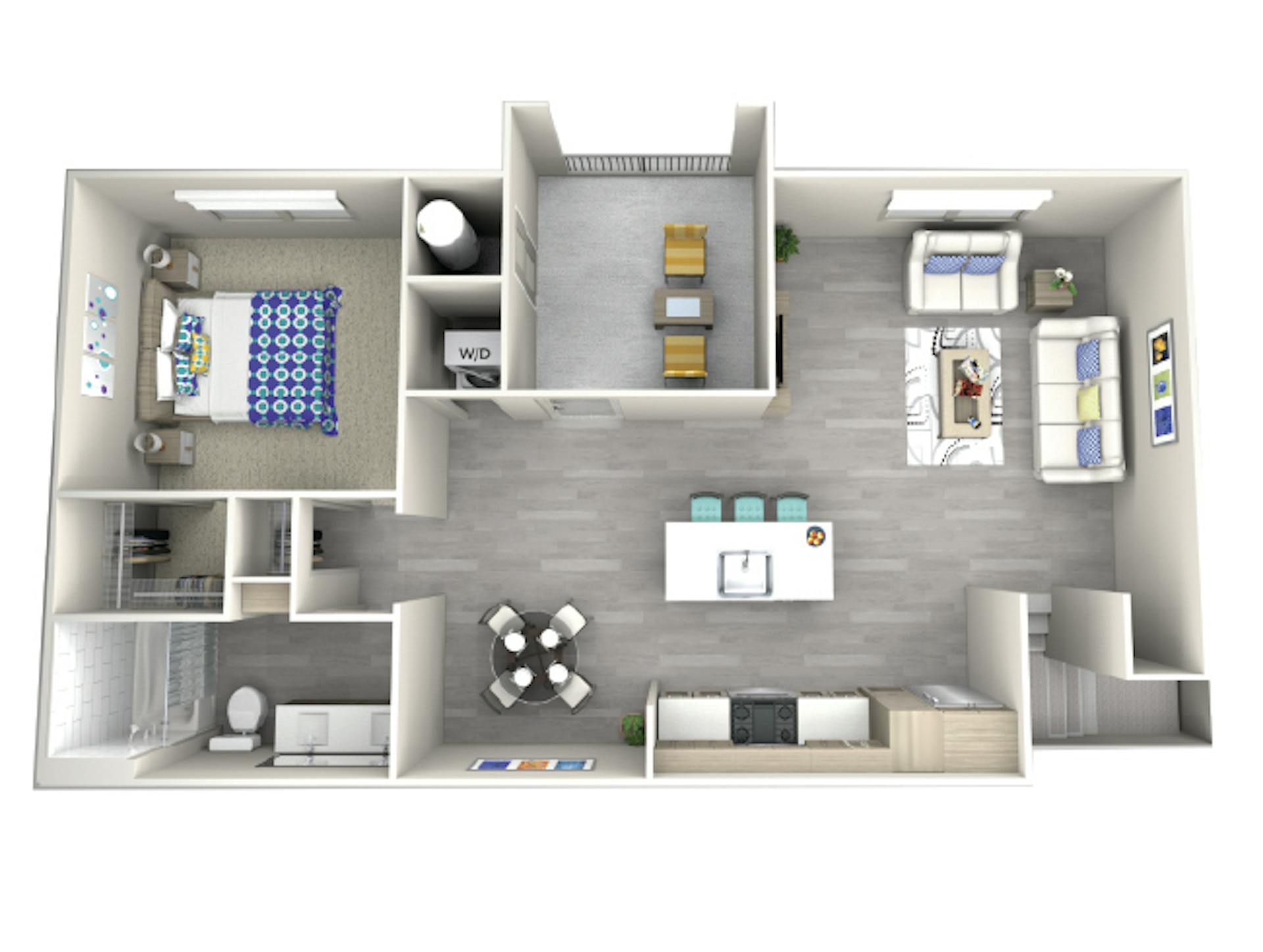 A4c floor plan, 1 Bedroom, 1 Bathroom at AMLI Camarillo apartments