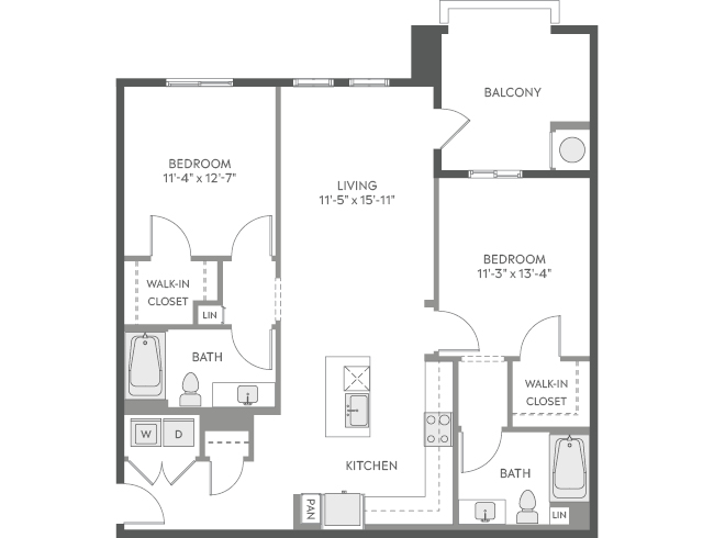 AMLI Camarillo C4 floor plan image - Camarillo, CA