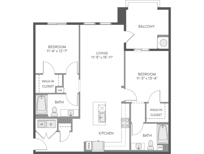 AMLI Camarillo C4 floor plan image - Camarillo, CA