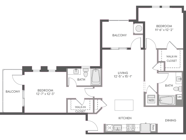 AMLI Camarillo C4c floor plan image - Camarillo, CA