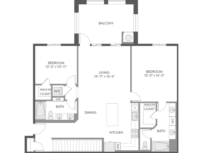 AMLI Camarillo C6 floor plan image - Camarillo, CA