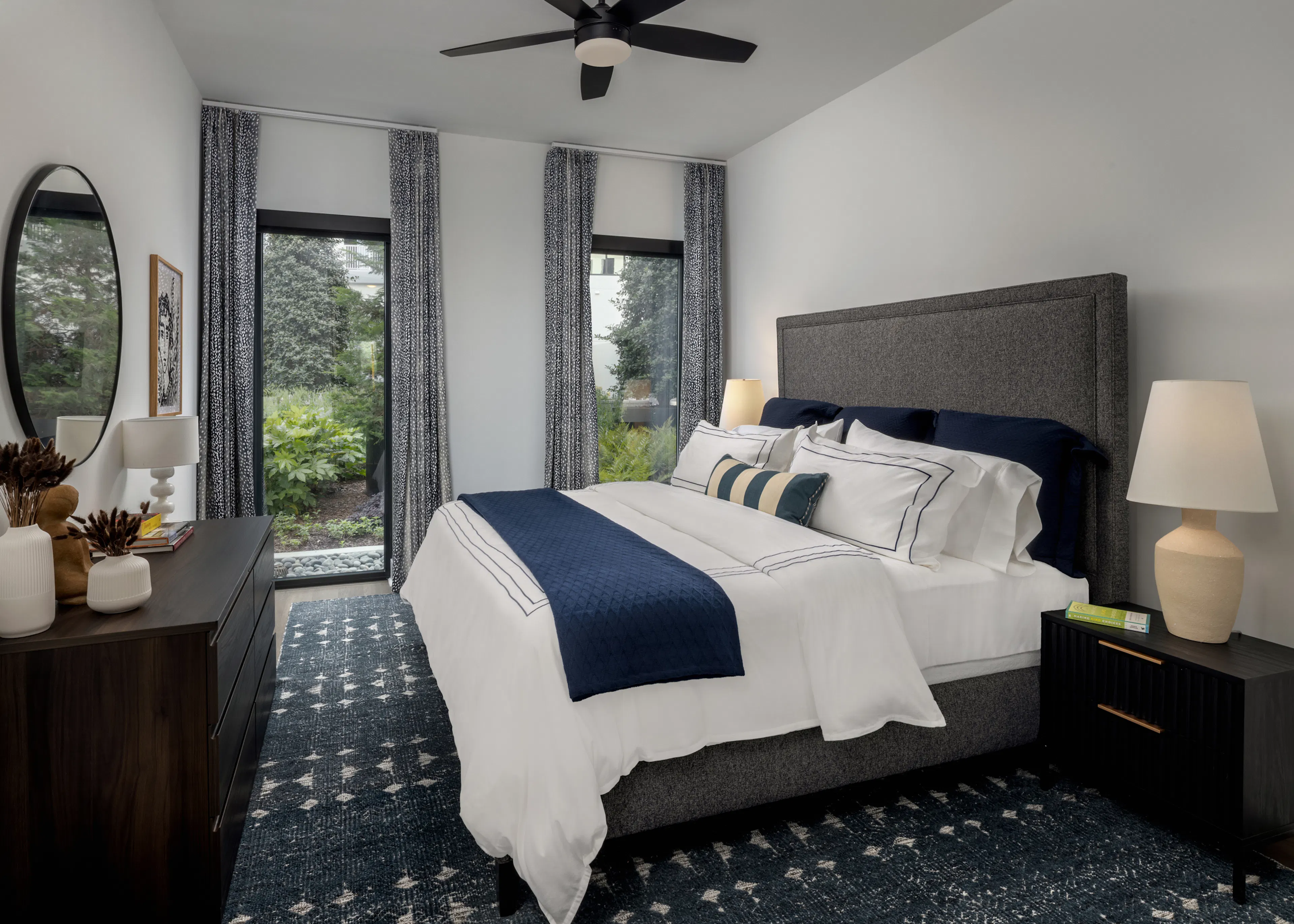 Bedroom with ceiling fan
