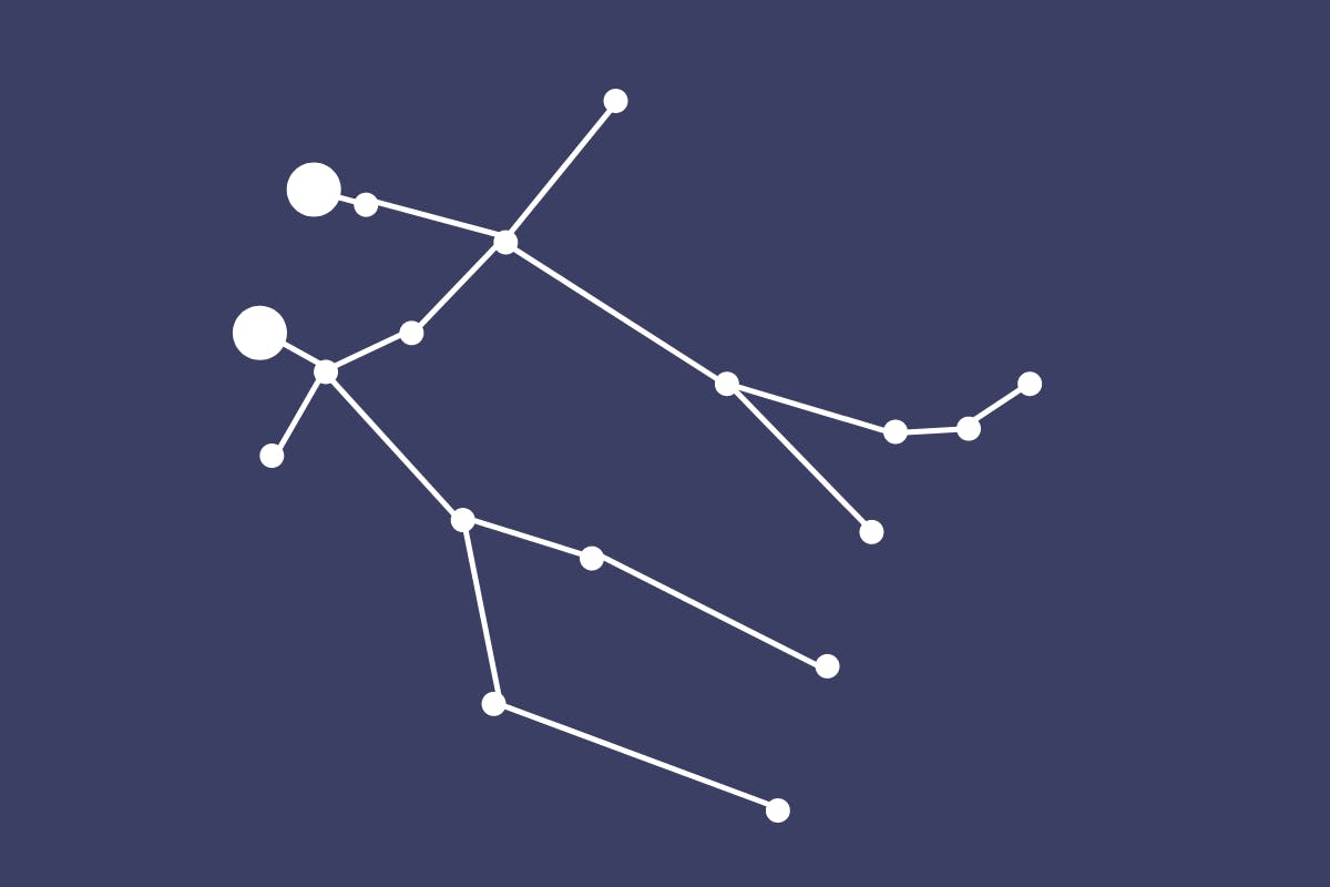 Graphic displaying the Gemini constellation