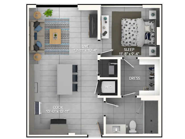 AMLI Wynwood A2c floor plan image - Miami, FL