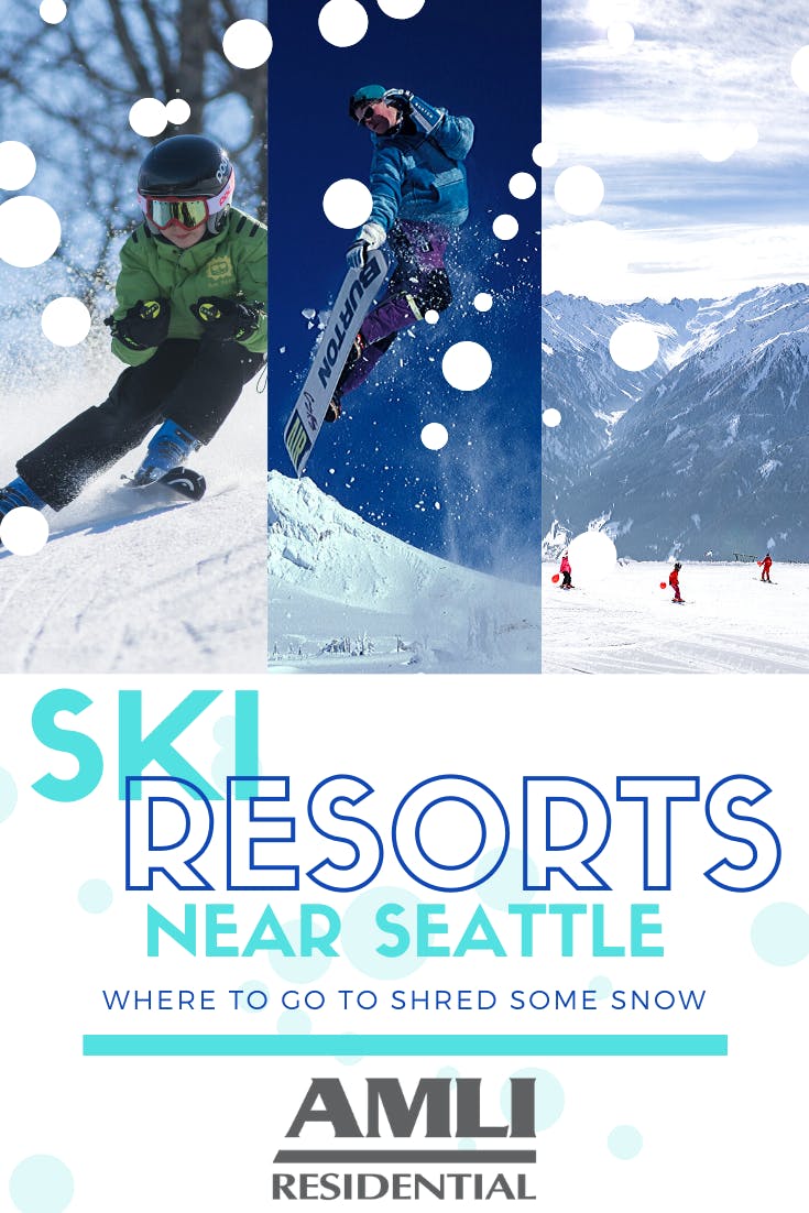 Ski resorts near Seattle Pinterest pin