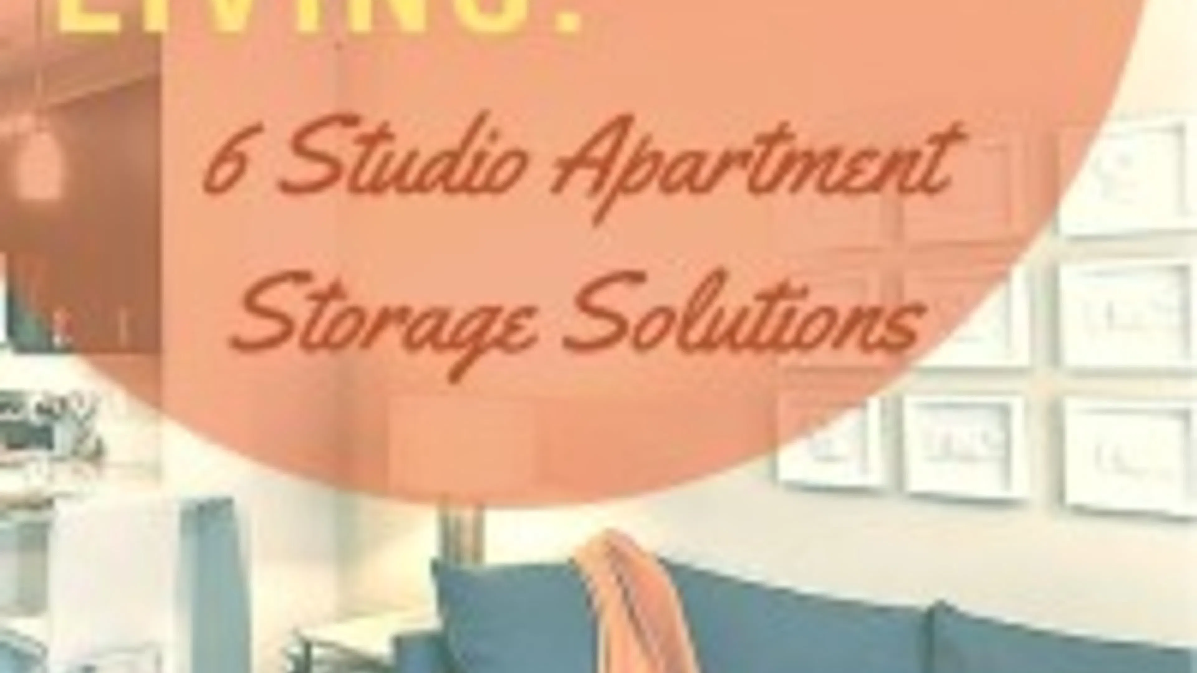 Small Space Living- Six Studio Apartment Storage Solutions