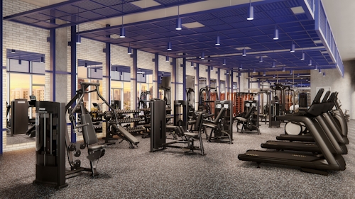 Rendering of state-of-the-art fitness center