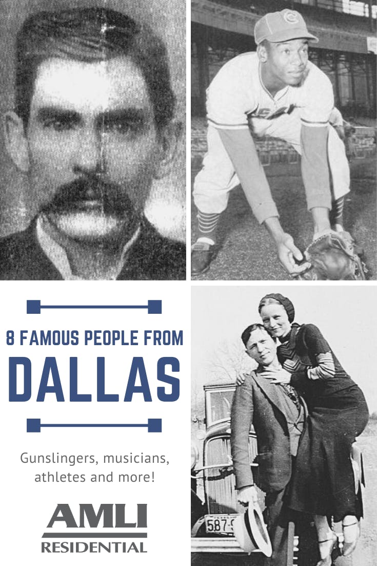 8 famous people from Dallas, Texas Pinterest Graphic