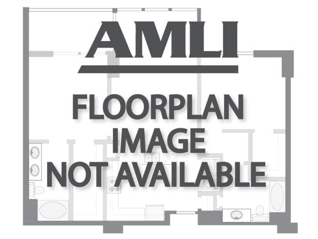 A450 floor plan, 1 Bedroom, 1 Bathroom at AMLI Lindbergh apartments