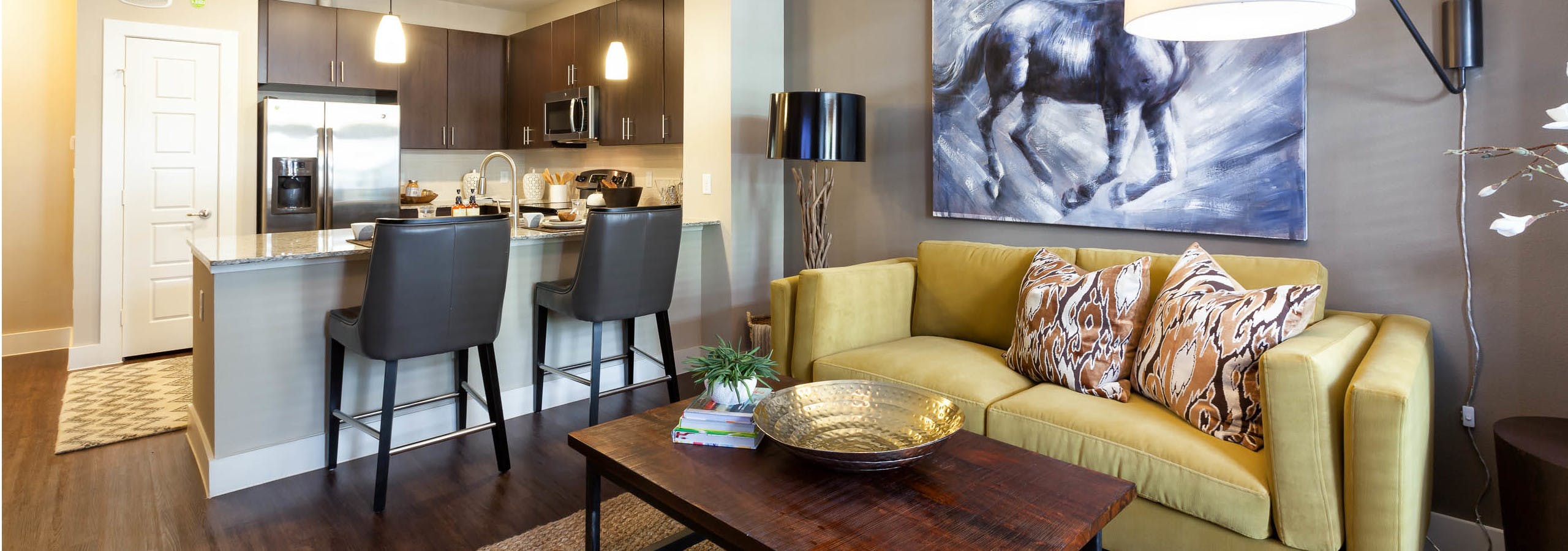 Living room & kitchen