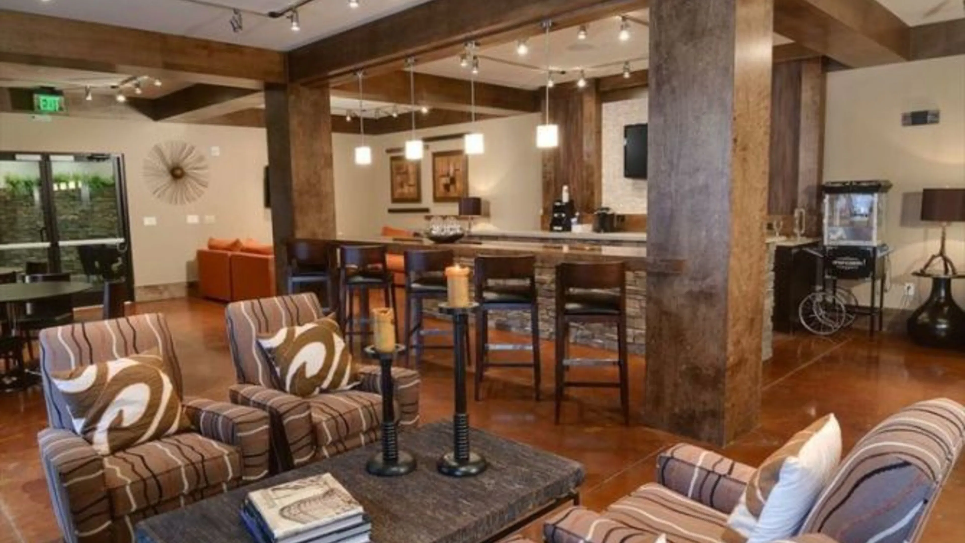 You can return to the comfort of your luxury apartment after the peach drops.