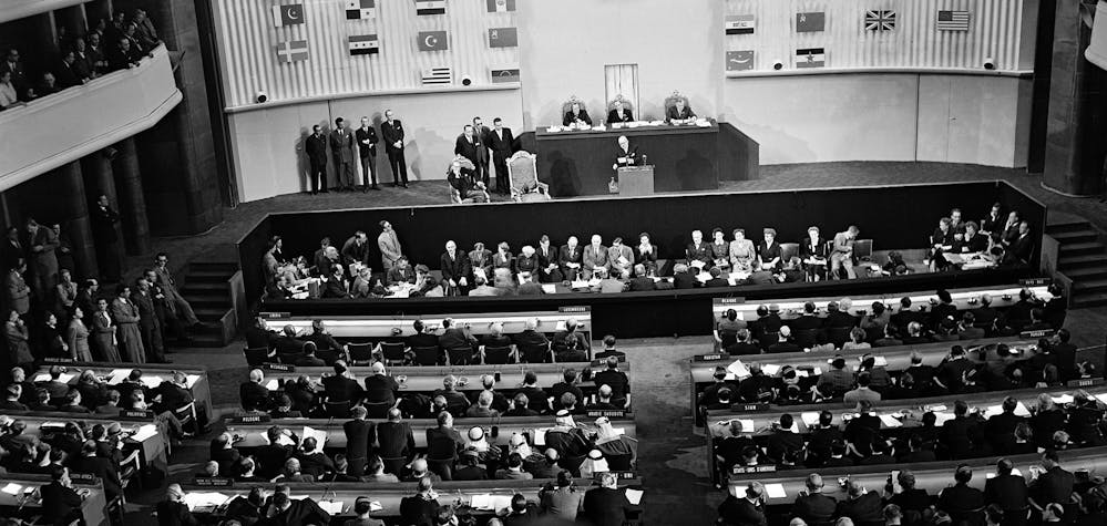 Ouverture de l'AG des Nations Unies au Palais de Chaillot septembre 1948