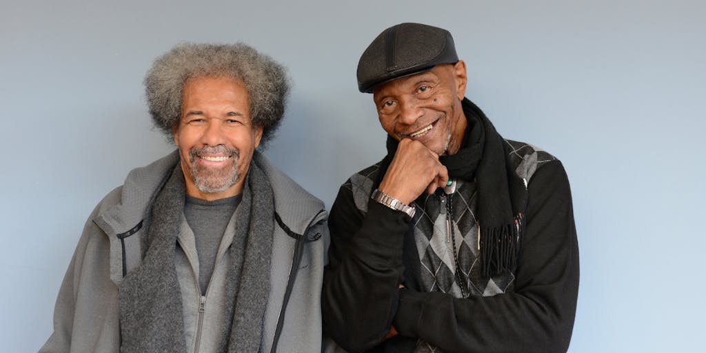 Albert Woodfox et Robert King à Potsdam, en Allemagne, pour la campagne d'Amnesty International "10 jours pour signer" en 2017.