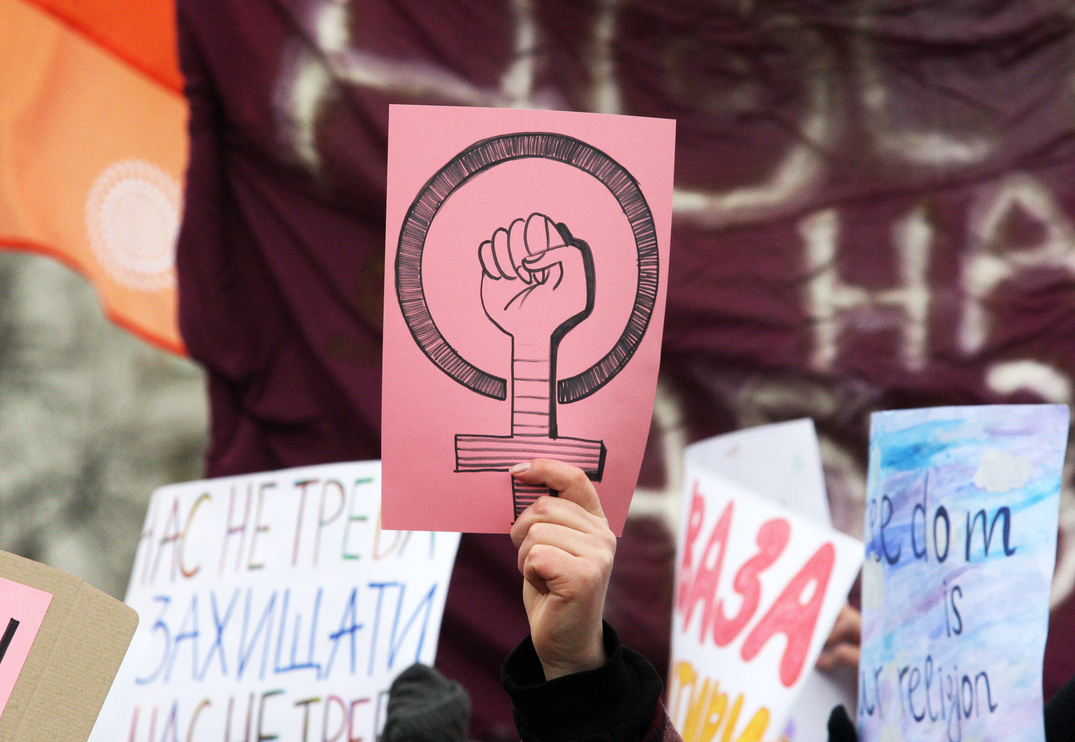 Manifestations en Ukraine pour demander ratification Convention d'Istanbul durant la journée des droits des femmes 