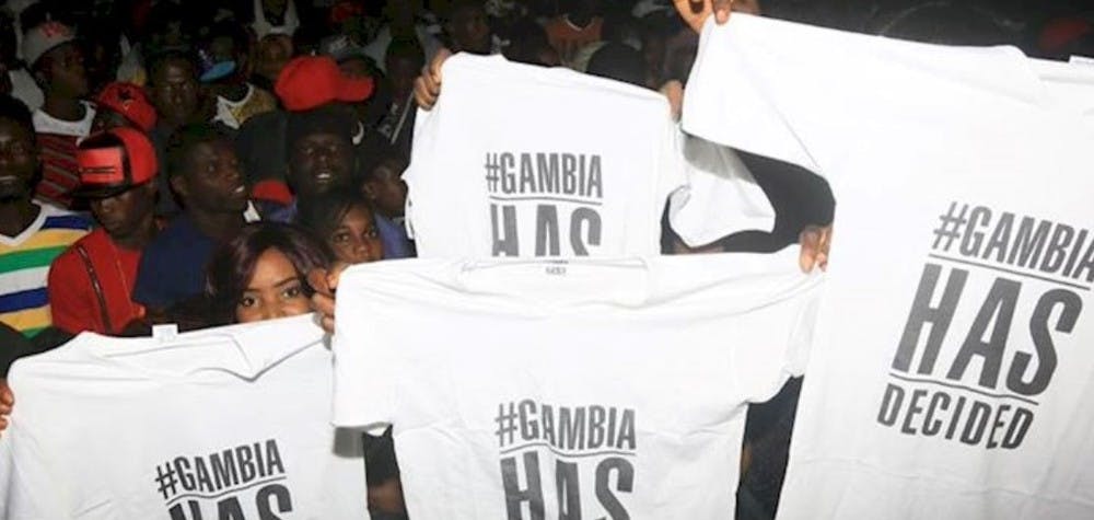Manifestation après les élections en Gambie 2016 