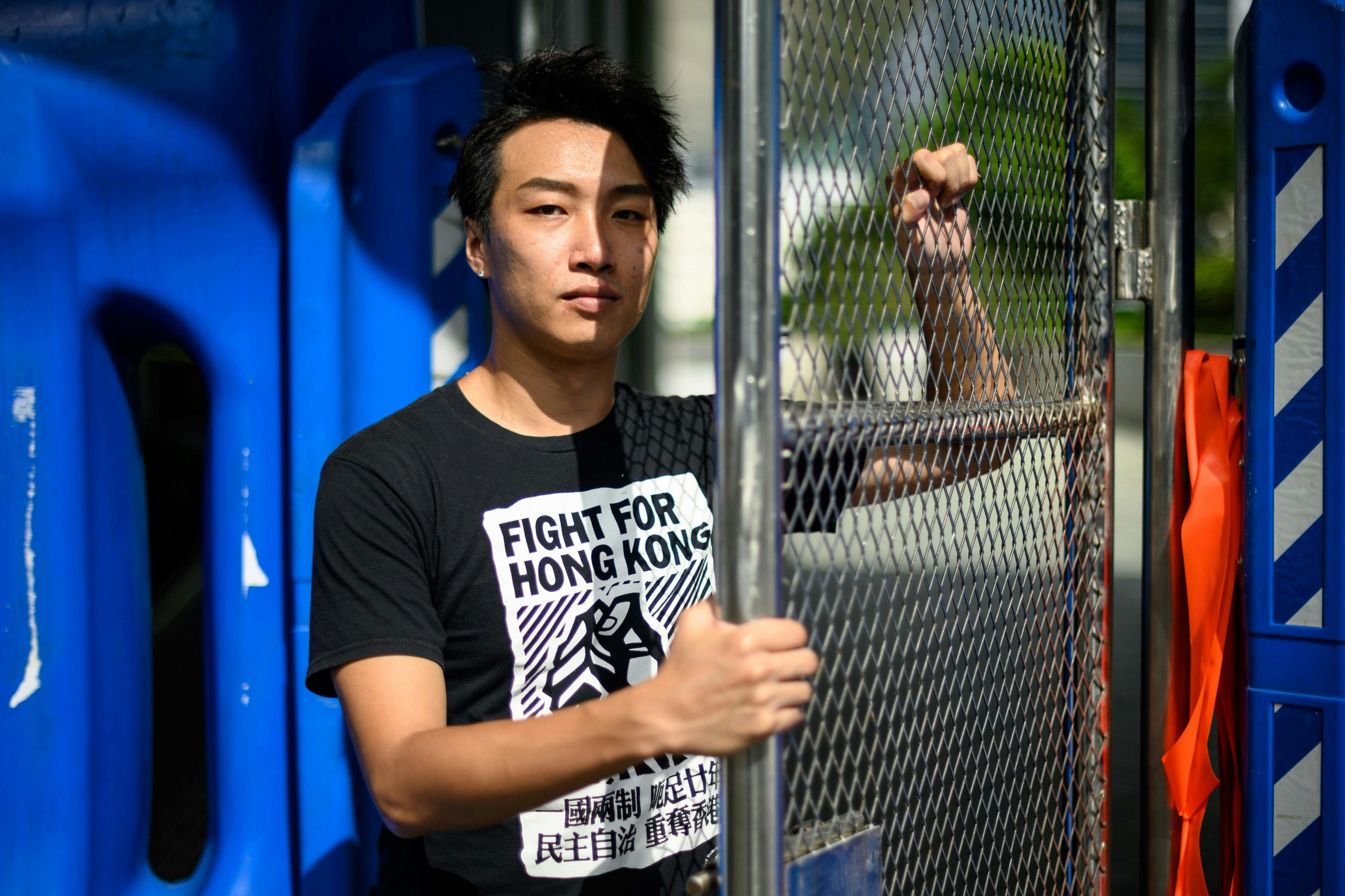 Un manifestant à Hong Kong © ANTHONY WALLACE/AFP/Getty Images