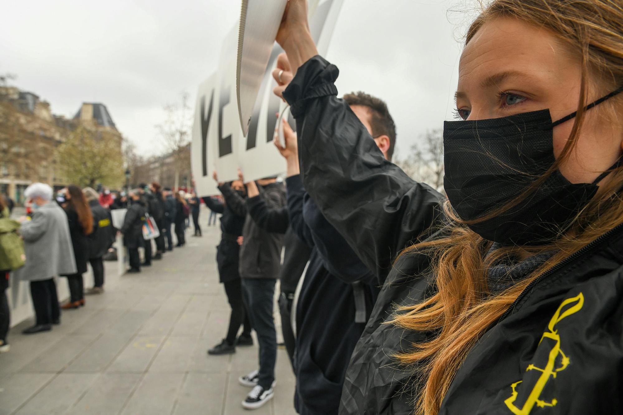 Mobilisation sur la place de la République pour le sixième anniversaire du conflit au Yémen, 25 mars 2021 