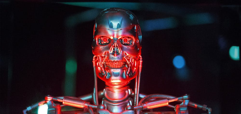 Le robot endosquelette original T-800 utilisé pour le tournage de " Terminator Salvation " est vu à Robots, une nouvelle exposition au Science Museum de Londres, en Angleterre, le 7 février 2017