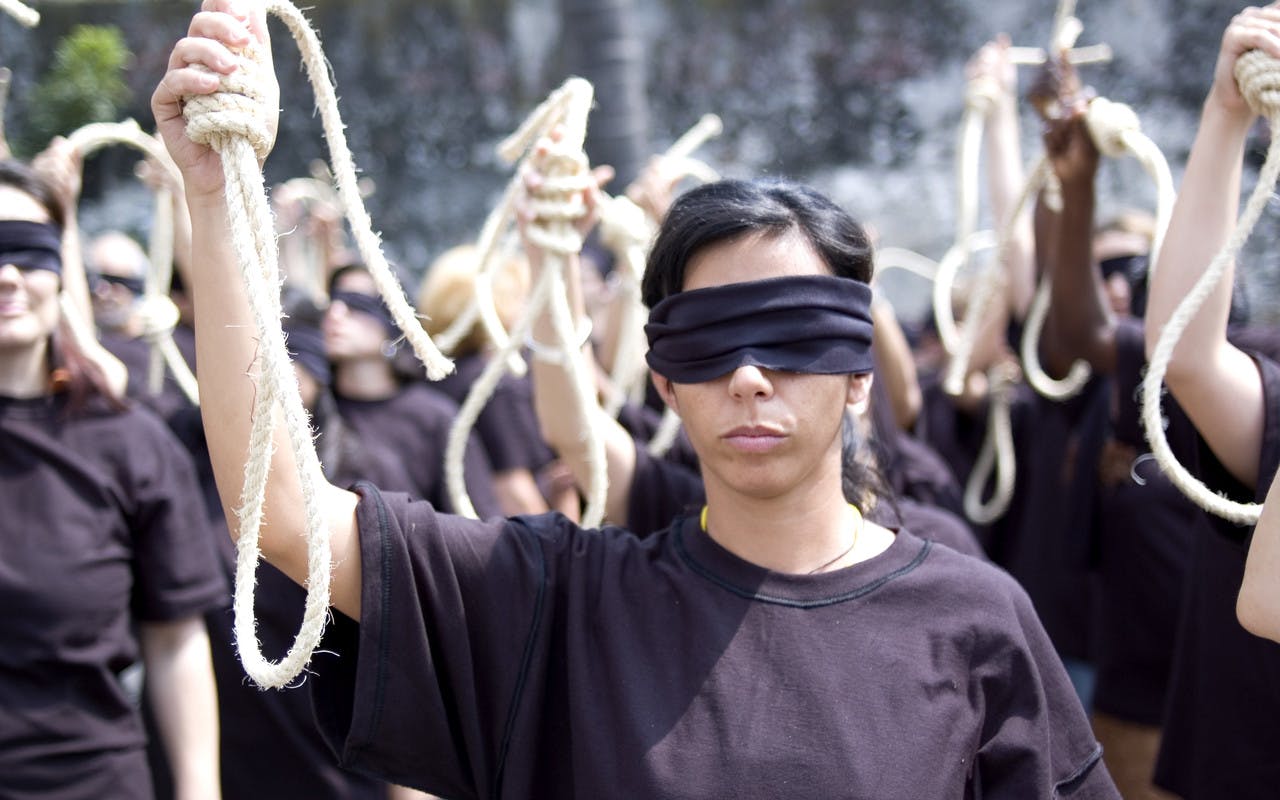 Manifestation contre la peine de mort