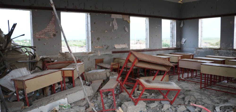L’école al Asma après une attaque aérienne de la coalition dirigée par l’Arabie saoudite en novembre 2015
