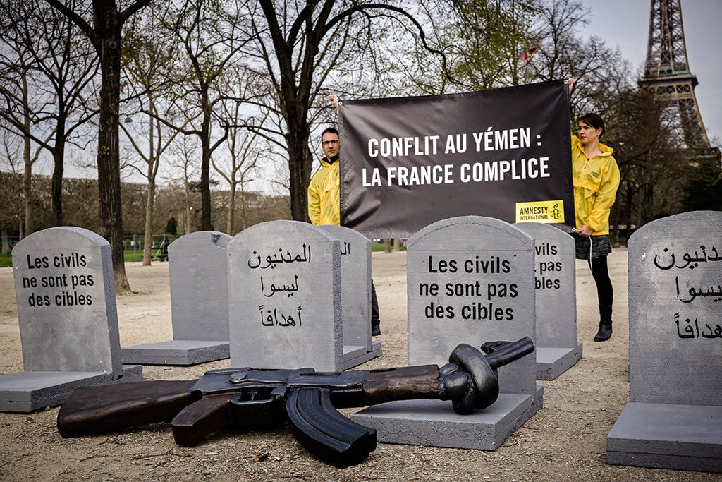 Action d'Amnesty International France à Paris © P-Y Brunaud