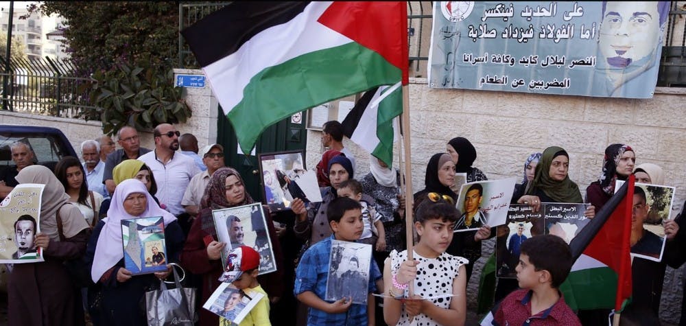 Manifestation de proches de prisonniers palestiniens. Jérusalem Est 07/08/2016 