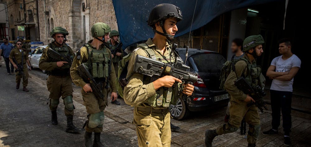 Des soldats israéliens à Hebron, 14/09/2017 © Amnesty International