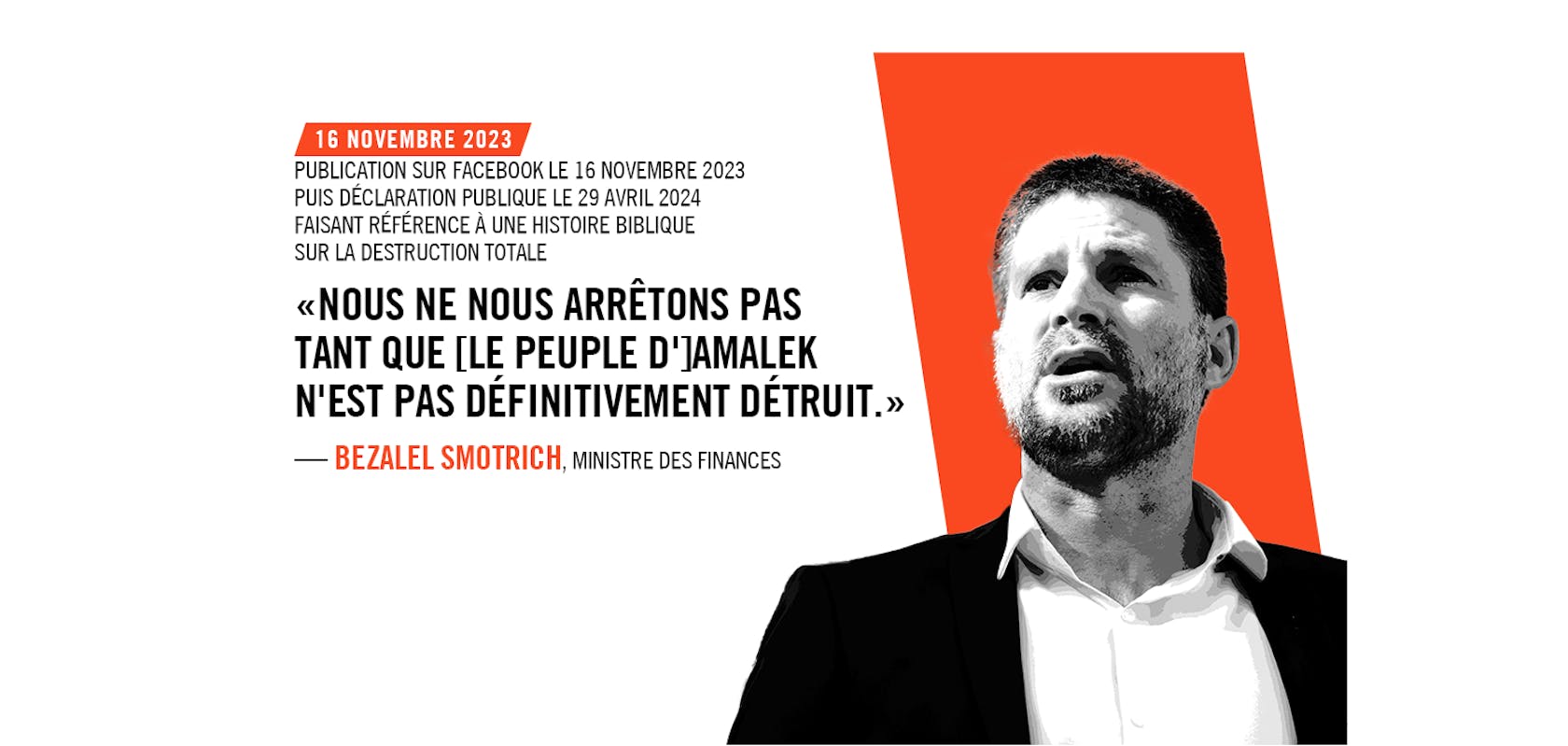 Amnesty International : "La population palestinienne de Gaza victime d’un génocide" 13 Z1GAepbqstJ98EDO citation Bezalel Smotrich 01 NEW Amnesty International : "La population palestinienne de Gaza victime d’un génocide"