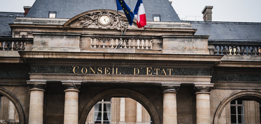 FRANCE - Paris - 01/25/2024 : Illustration de l'entrée du Conseil d'Etat, institution qui juge les litiges entre les citoyens et l'administration.
©Xose Bouzas / Hans Lucas / Hans Lucas via AFP