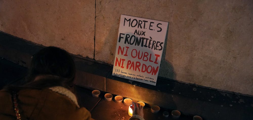 France, Paris, 24.11.2022 Commemoration at Place de la Republique in memory of the 27 people who drowned in the English Channel on 24 November 2021. Pauline Tournier / Hans Lucas.
France, Paris, 24.11.2022 Commemoration Place de la Republique en memoire aux 27 personnes mortes noyees dans la manche le 24 novembre 2021. Pauline Tournier / Hans Lucas.
Pauline Tournier / Hans Lucas / Hans Lucas via AFP