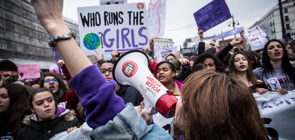 Journée internationale des droits des femmes 2018 à Madrid.