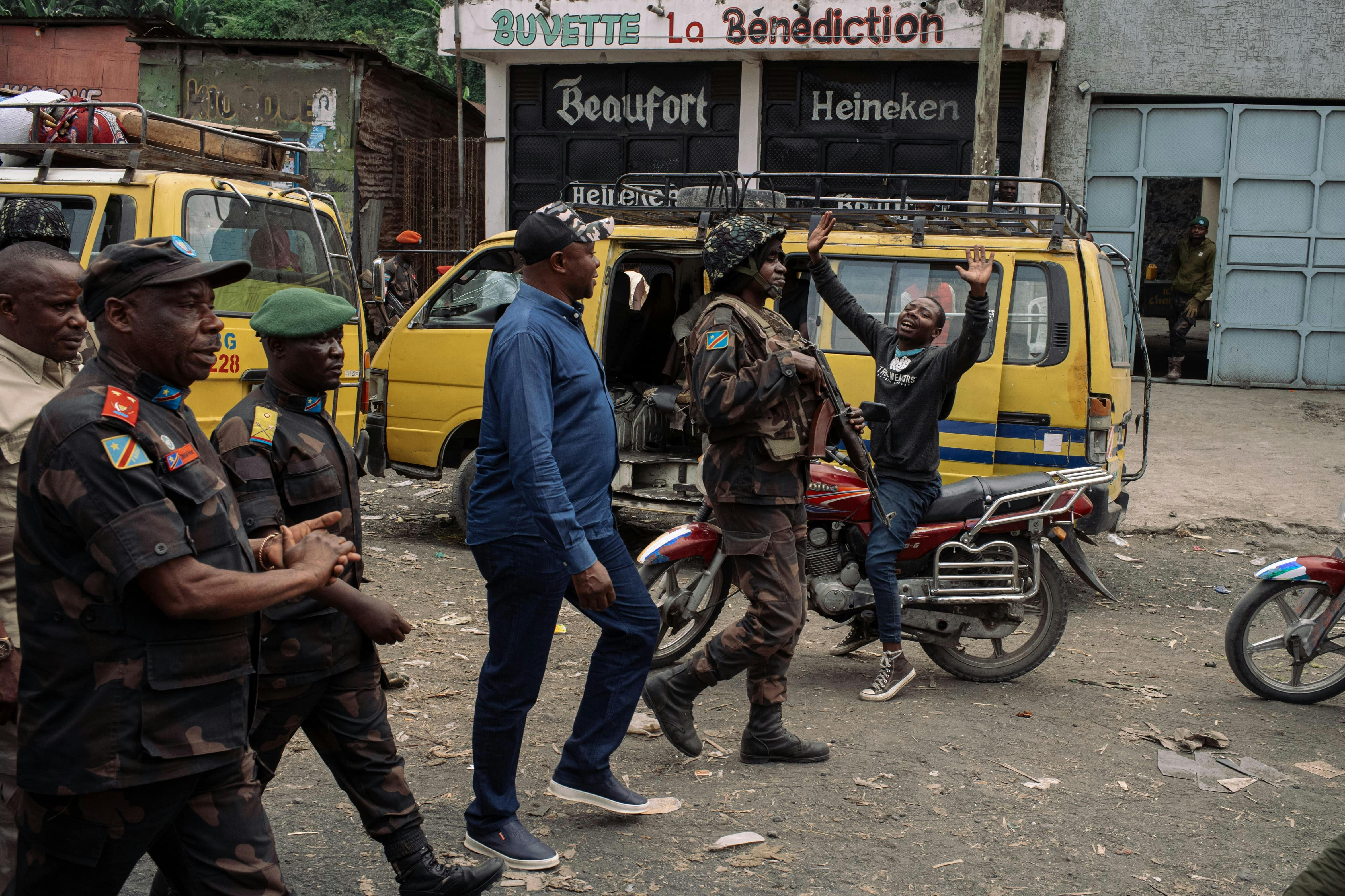 Armée congolaise dans la ville de Sake, Nord-Kivu, dans l'est de la République démocratique du Congo, Philémon Barbier