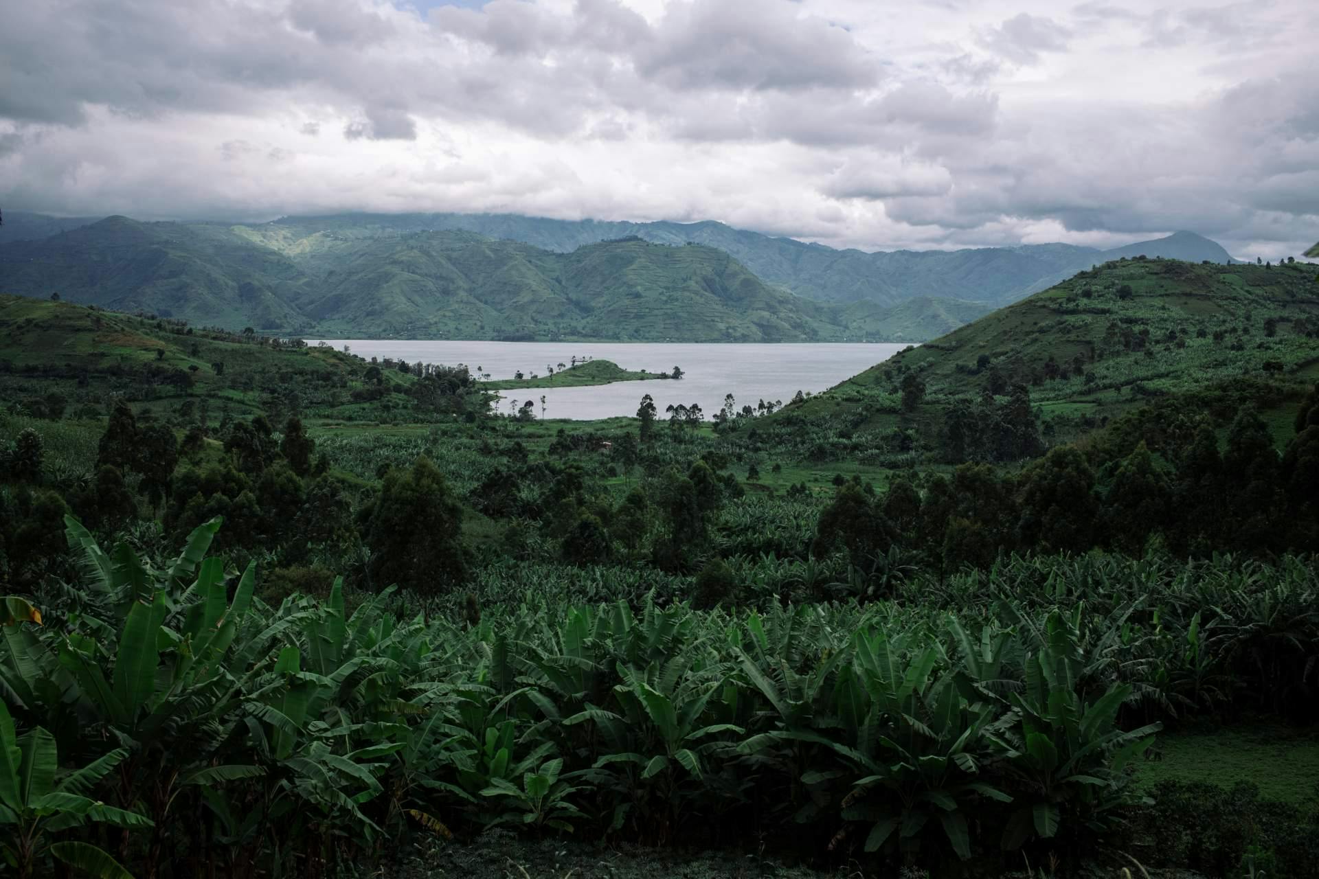 Vue depuis la presqu'île de Bulenga, Sud-Kivu, dans l'est de la République démocratique du Congo, le 8 mai 2024. Philémon Barbier