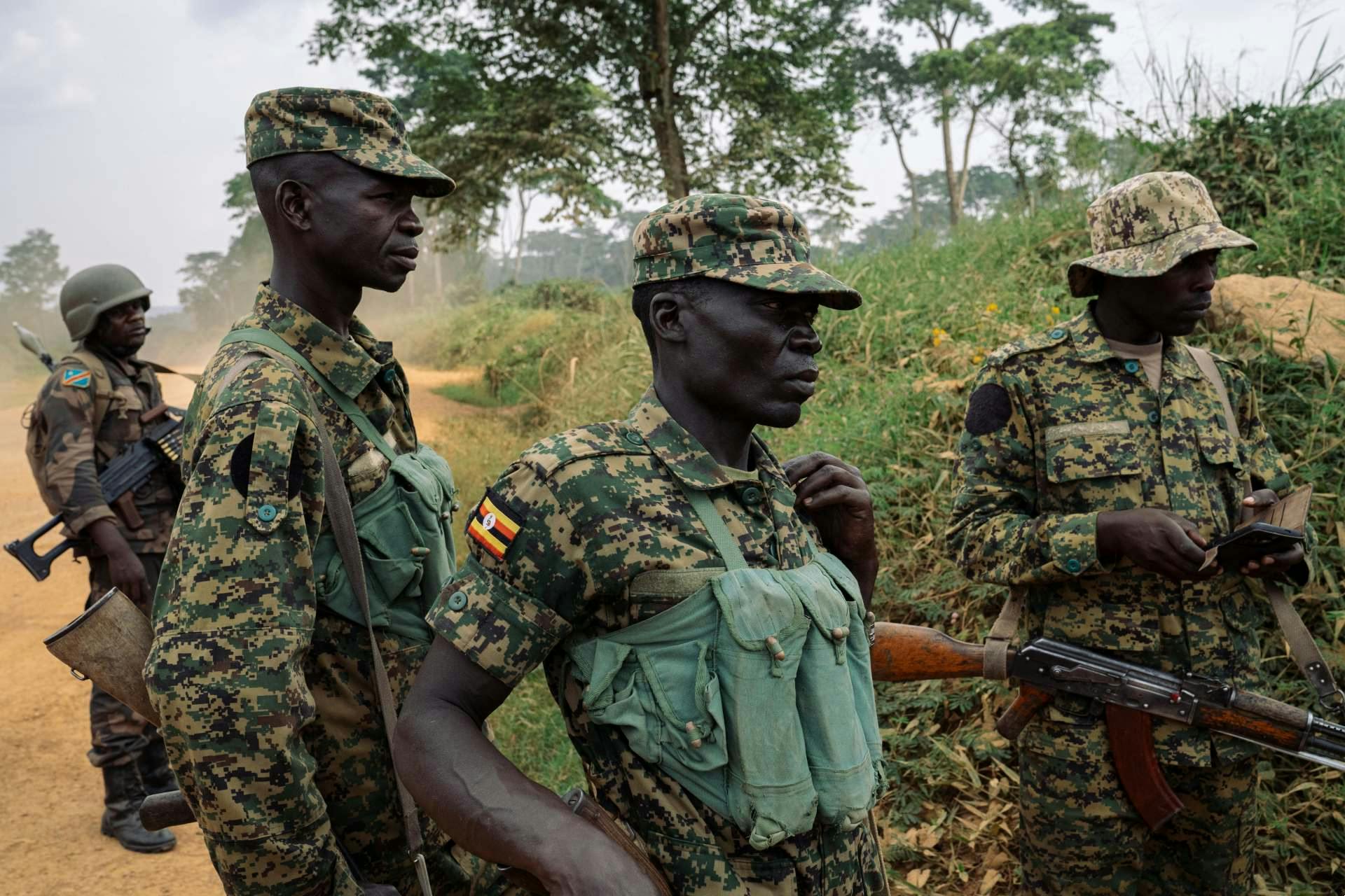 Des soldats des Forces de défense populaires de l'Ouganda, est de la République démocratique du Congo, Philémon Barbier