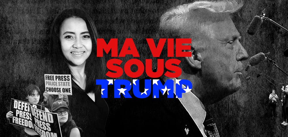 Patsy Widakuswara face à Donald Trump