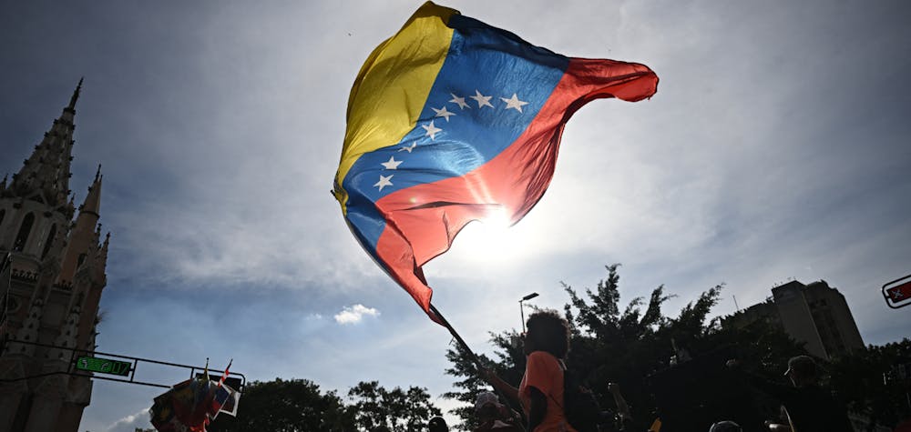 Drapeau venezuélien. Crédit photo : FEDERICO PARRA / Colaborador GettyImages
