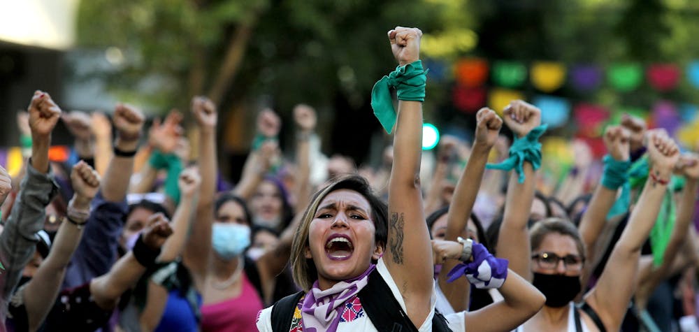 Femmes à la marche du 8 mars, Mexique