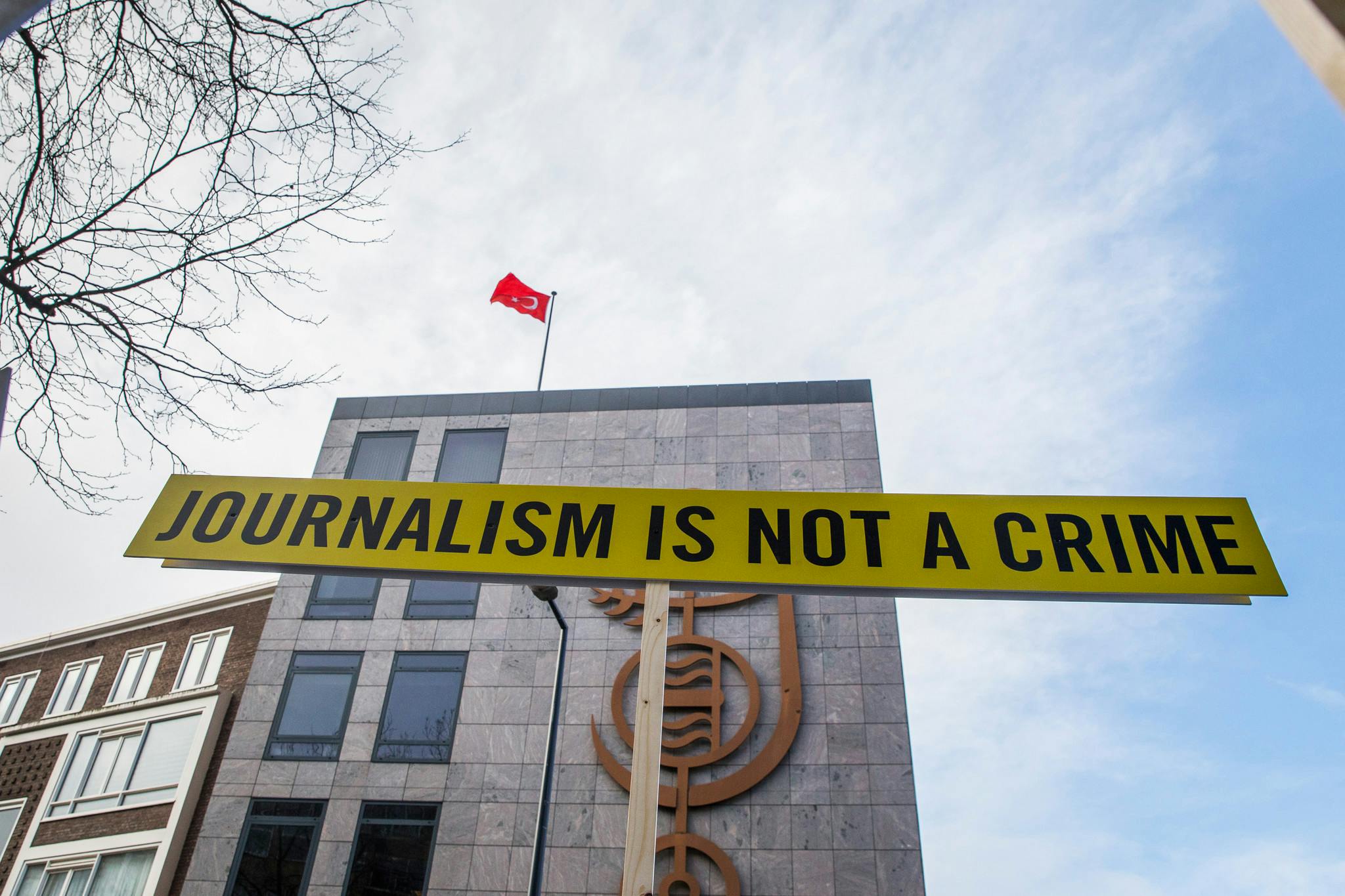 Action "Journalisme is not a crime" en Turquie