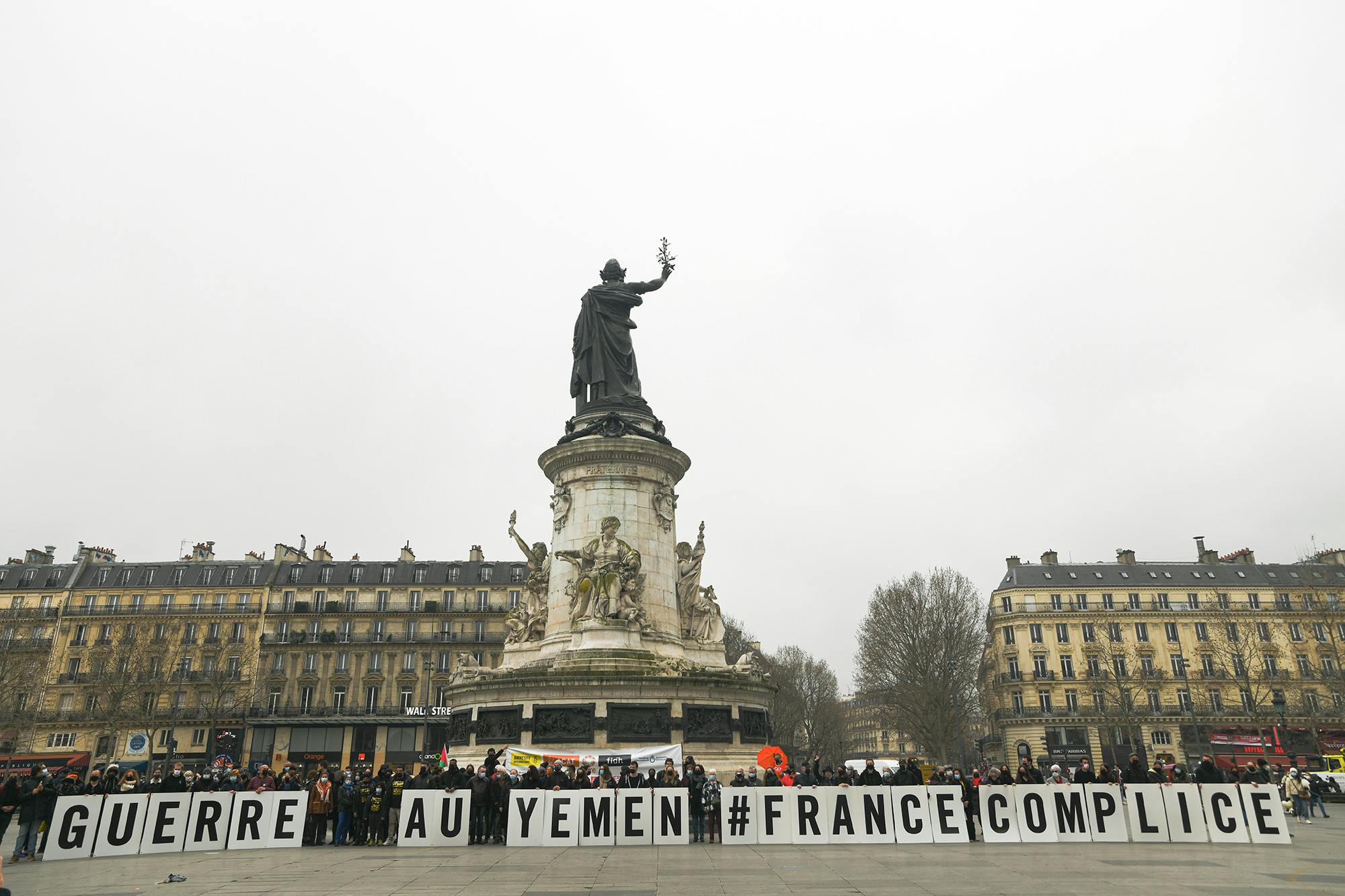 Mobilisation sur la place de la République pour le sixième anniversaire du conflit au Yémen, 25 mars 2021 