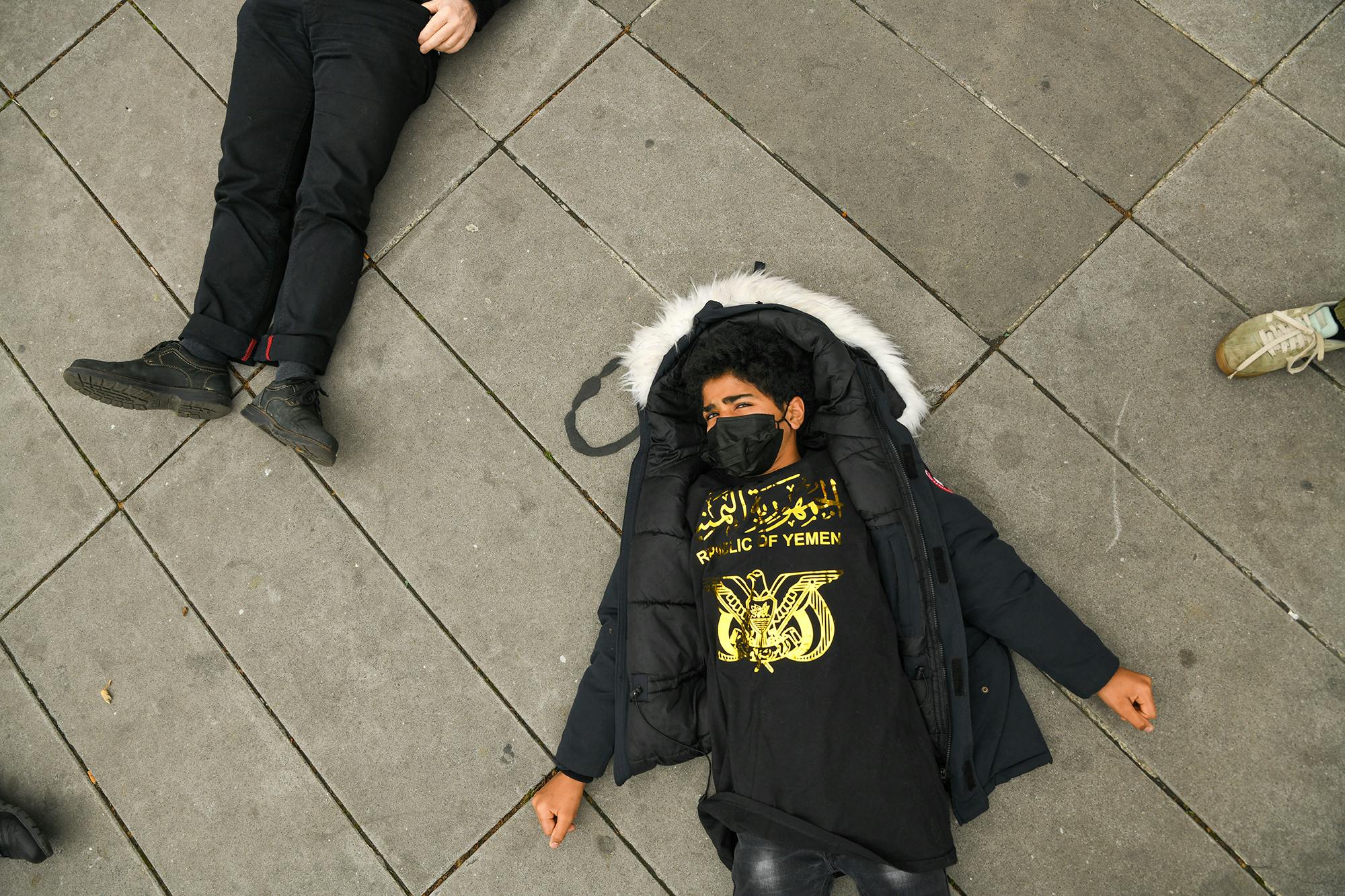 Mobilisation sur la place de la République pour le sixième anniversaire du conflit au Yémen, 25 mars 2021 