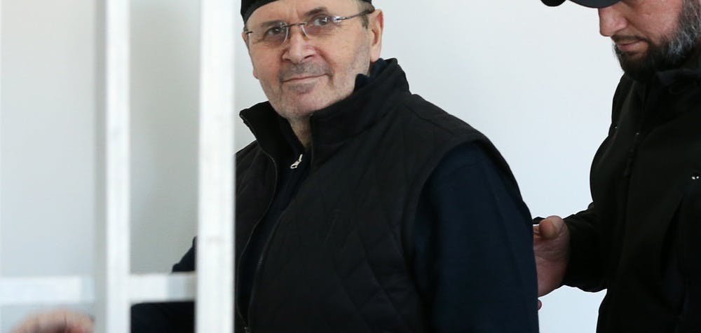 Oyoub Titiev au tribunal de Grozny 